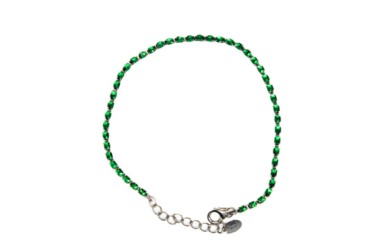 Pulso Plata con Piedra Verde