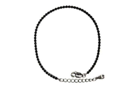 Pulso Plata con Piedra Negra